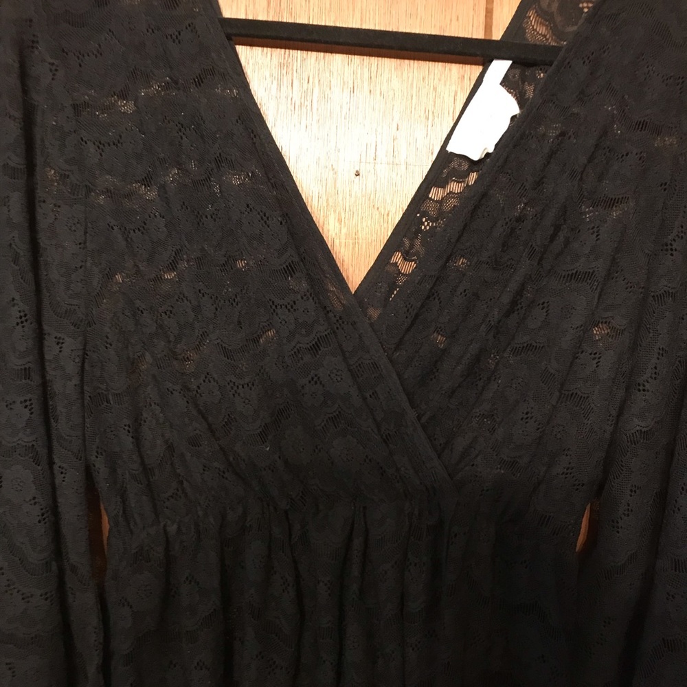Black lace kimono